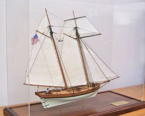 This is my model of the Private Armed Schooner Lively, 1813. It is a scratch-build based on kit plans from the old North River Scale Model company. Maybe I'll enter it finally this year.